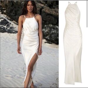 Shona Joy La Lune Midi Dress Cream NWT